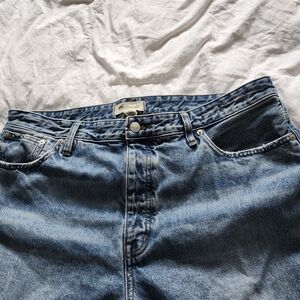 Baggy Lightwash Madewell Darted Barrel Jeans Size 32T